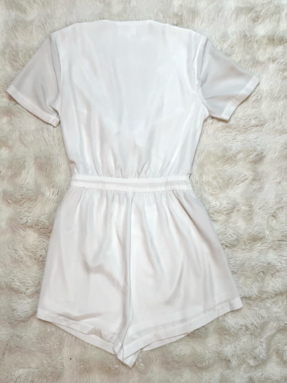 Superdown White Chiffon Tie Front Romper - Picture 7 of 15